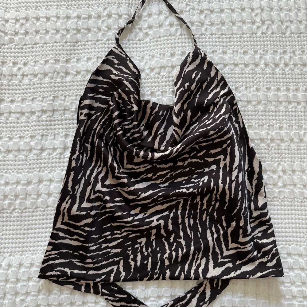 VICI Zebra Print Halter Top
